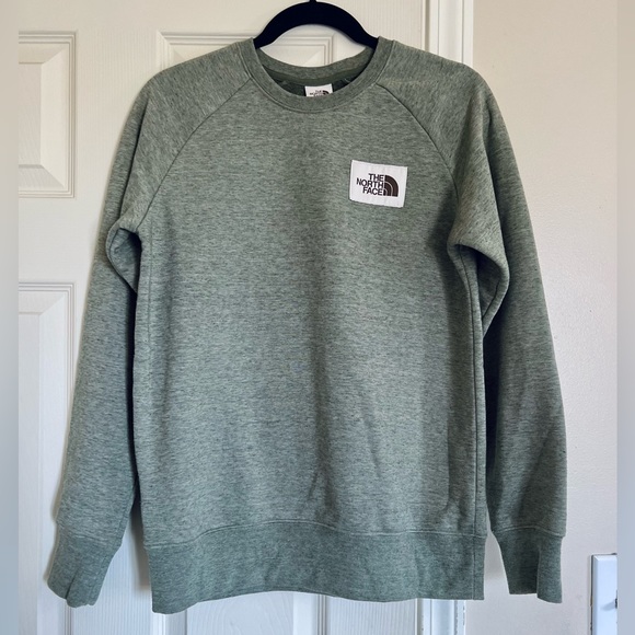 The North Face Crewneck Sweatshirt. Green, size small. - Picture 1 of 4